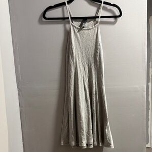 Gray Fit and Flare Dress